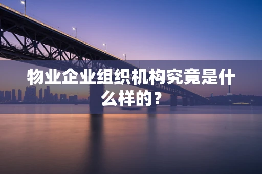 物业企业组织机构究竟是什么样的？