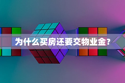 为什么买房还要交物业金？